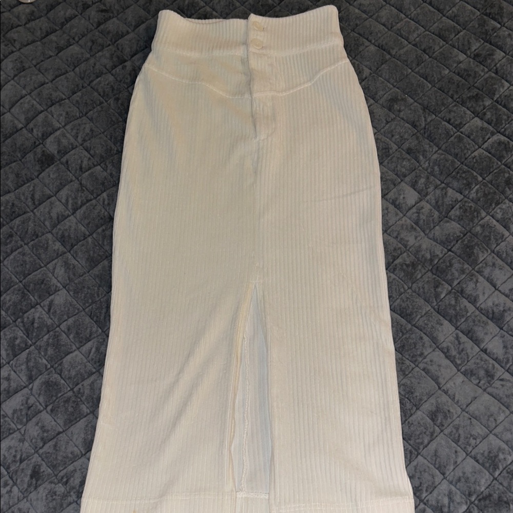 White high waisted Free People skirt